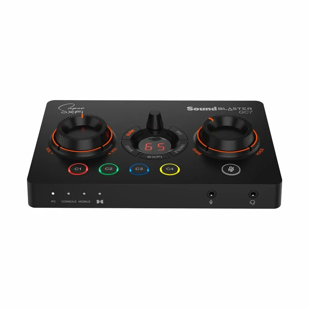 Creative Sound Blaster GC7 ulkoinen USB-DAC ja vahvistin, 7.1-kanavainen, 24-bit/192 kHz, musta