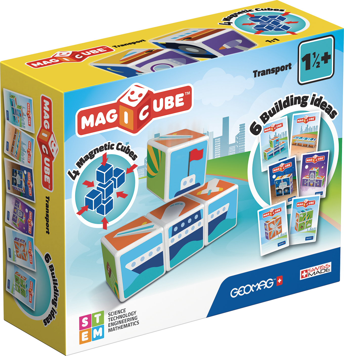 Geomag Magicube magneettiset rakennuspalikat - Kuljetusliikenne