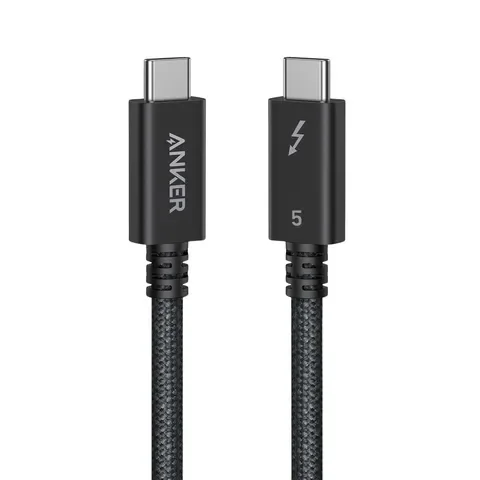Anker USB-C - USB-C Thunderbolt 5 -kaapeli 0,5 m musta