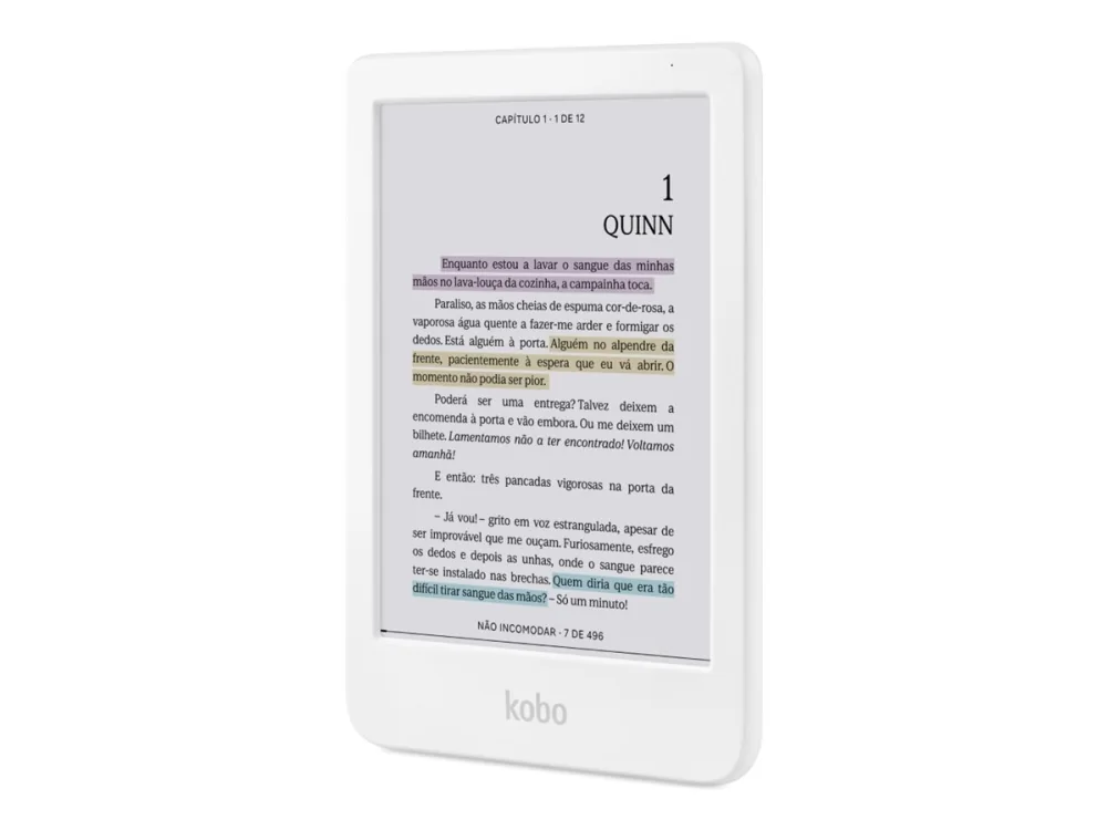 Kobo Clara Colour - e-kirjojen lukulaite - 16 GB - 6 E Ink Kaleido 3 (1448 x 1072) - kosketusnäyttö - Wi-Fi 5, Bluetooth - valkoinen