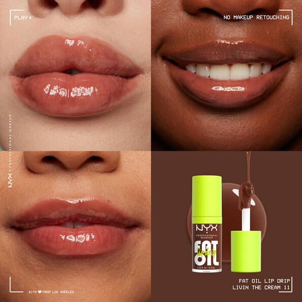 NYX Professional Makeup Fat Drip -huulipunaöljyväri Livin The Cream 4,8 ml