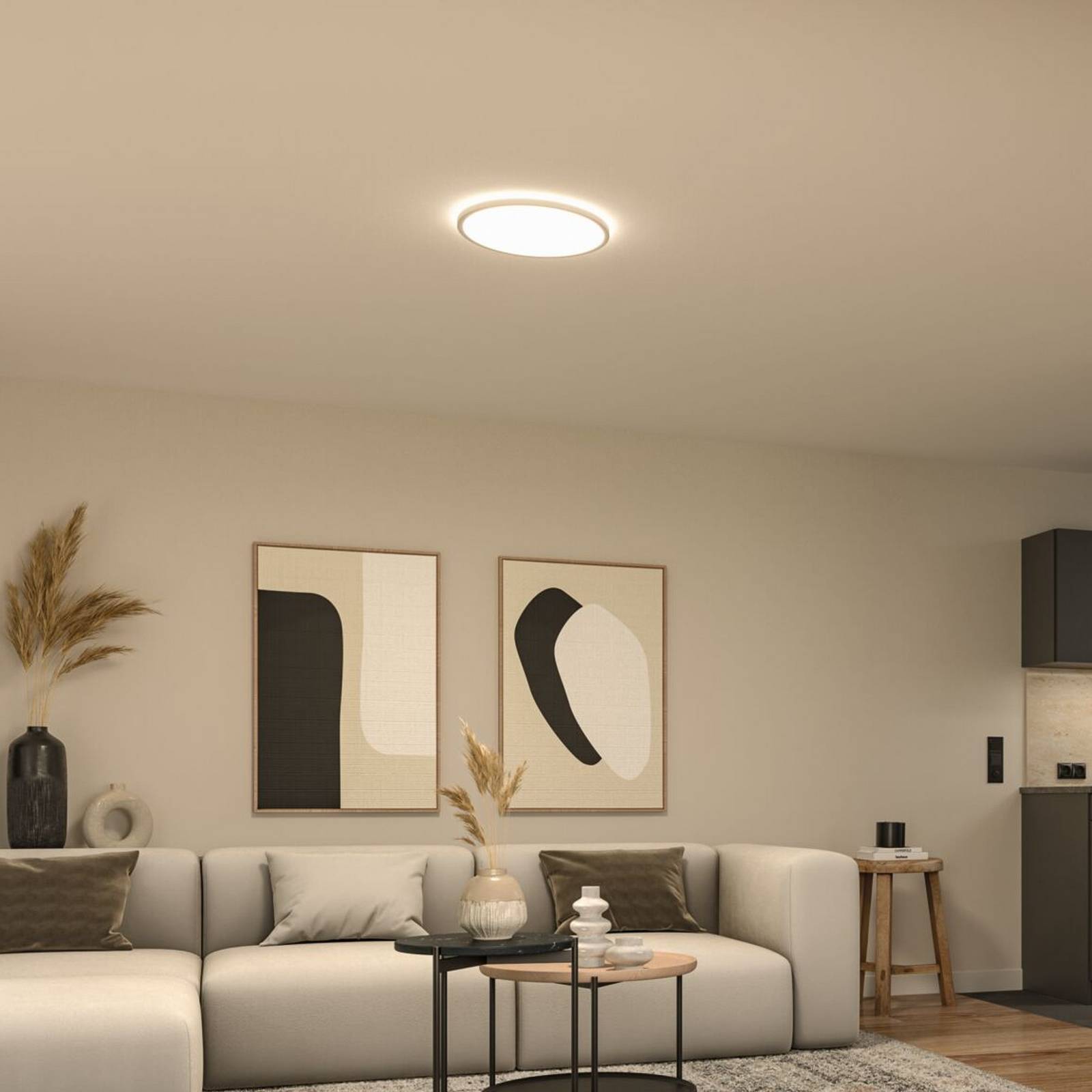 Paulmann LED-paneeli Atria Shine, halkaisija 40 cm, valkoinen, IP20, 3000 K,