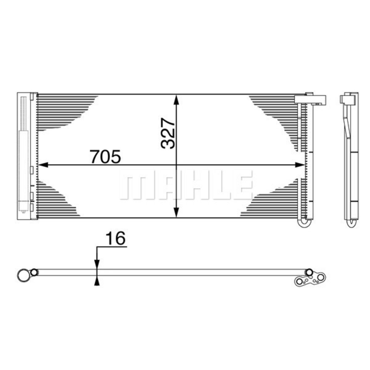 Lauhdutin, ilmastointilaite MAHLE AC 425 000S