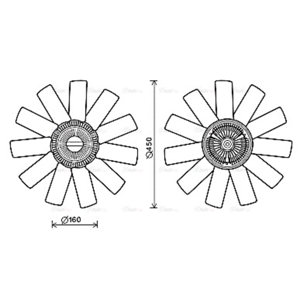 Jäähdyttimen tuuletin AVA COOLING SYSTEMS RTF558