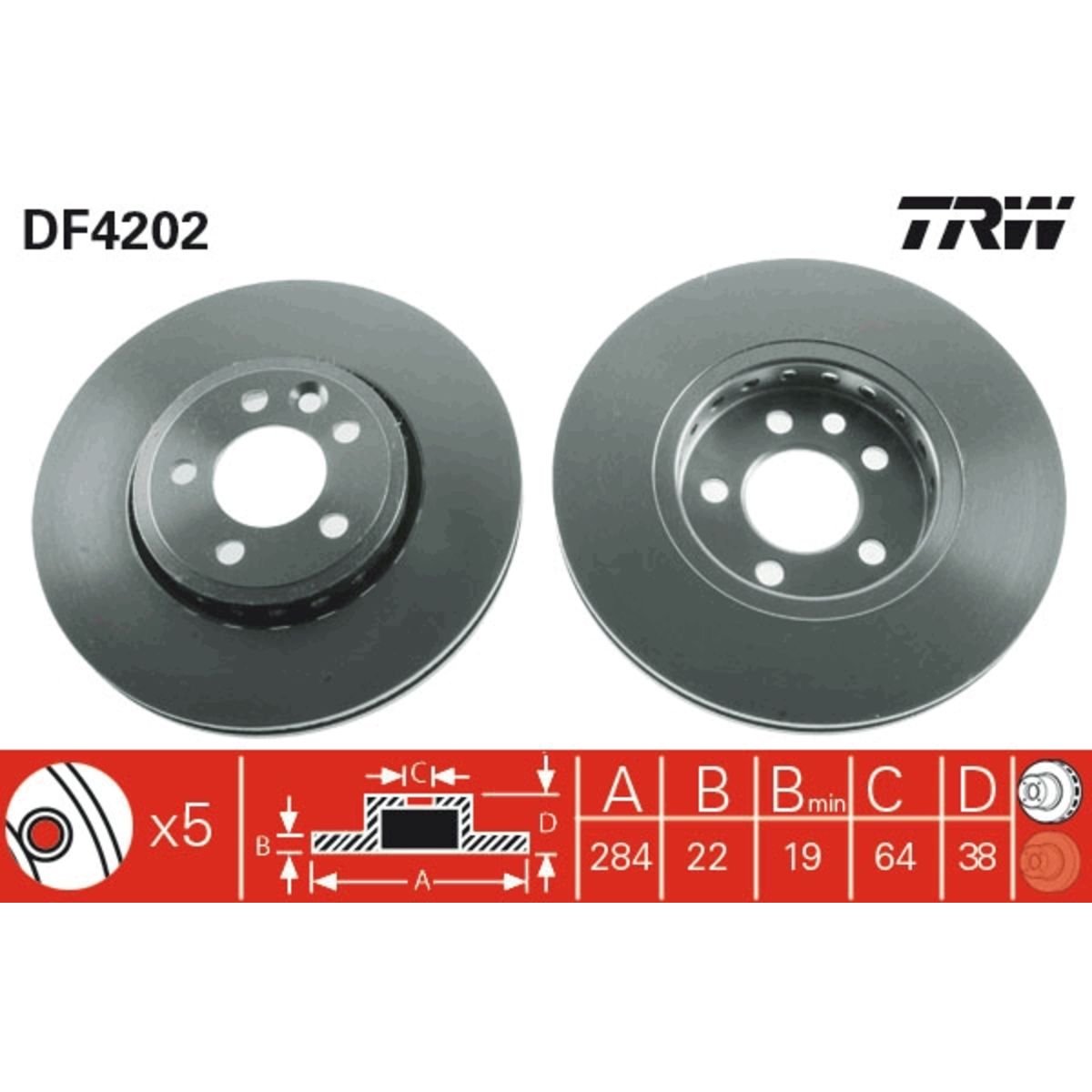 Jarrulevy TRW DF4202