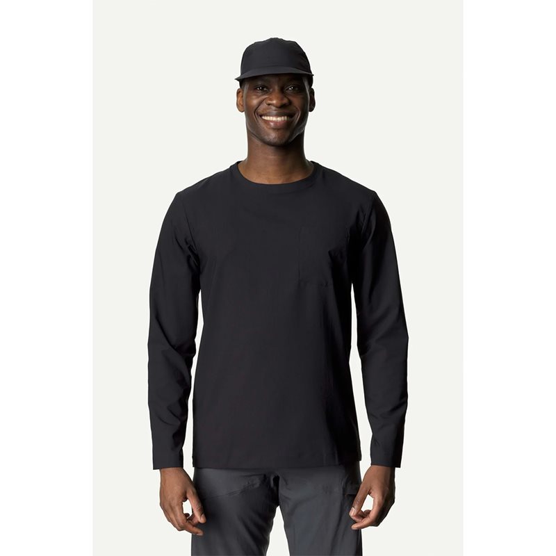 Houdini Cover LS Crew ShirtMen True Black - M