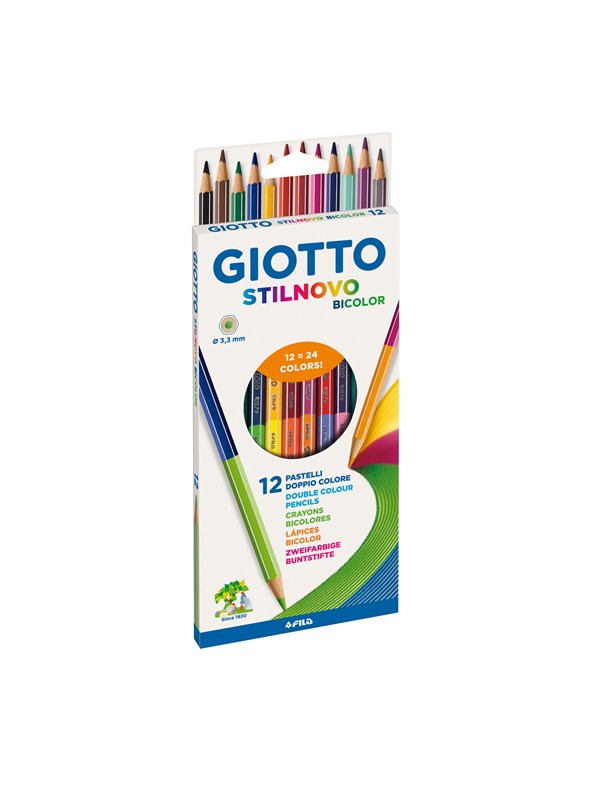 Giotto Stilnovo Bicolor Värikynät, 12 kpl