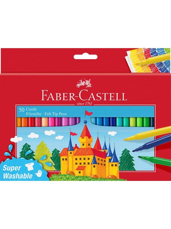 Faber-Castell Huopakärkikynälinna 50 kappaleen pahvilaatikossa