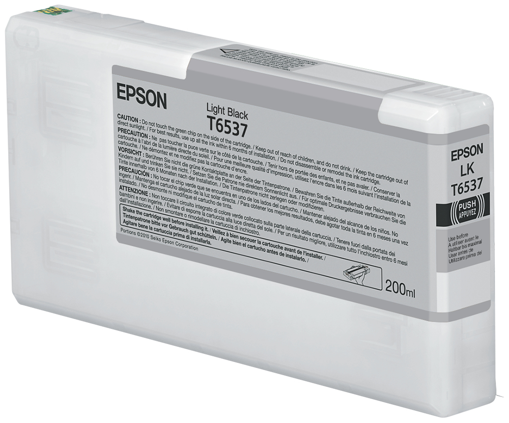 Epson T6537 -mustekasetti, 200 ml, vaalean musta