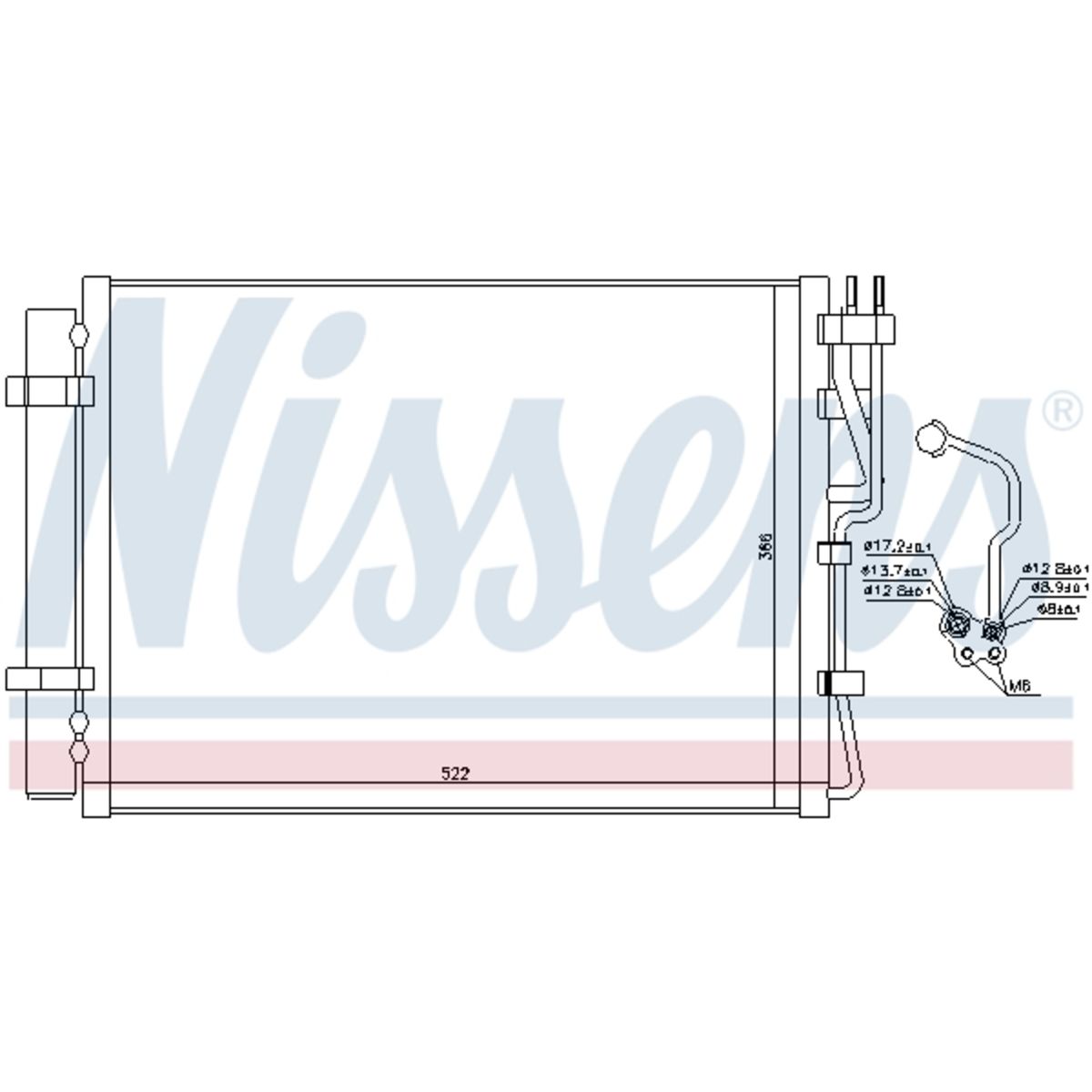 Lauhdutin, ilmastointilaite NISSENS 940252