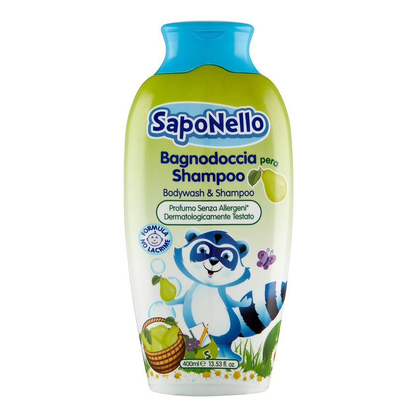 Saponello Suihkugeeli Shampoo Persikka 400 ml