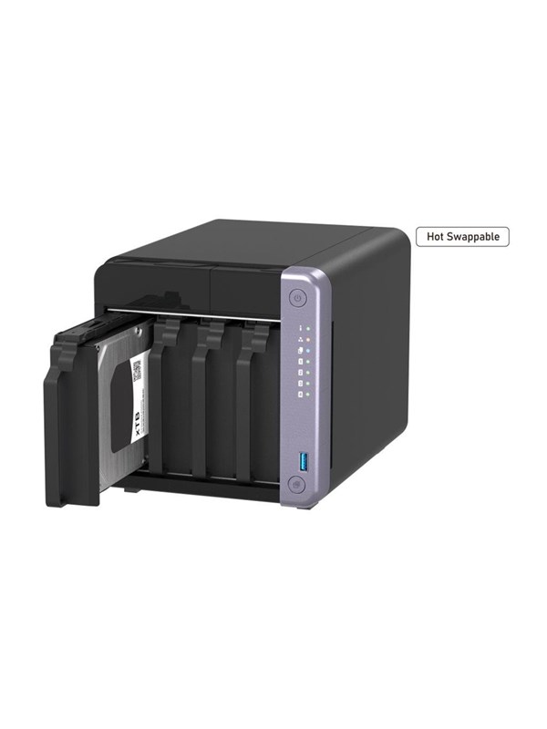 QNAP TS-432X-4G - Verkkotallennuslaite, Musta