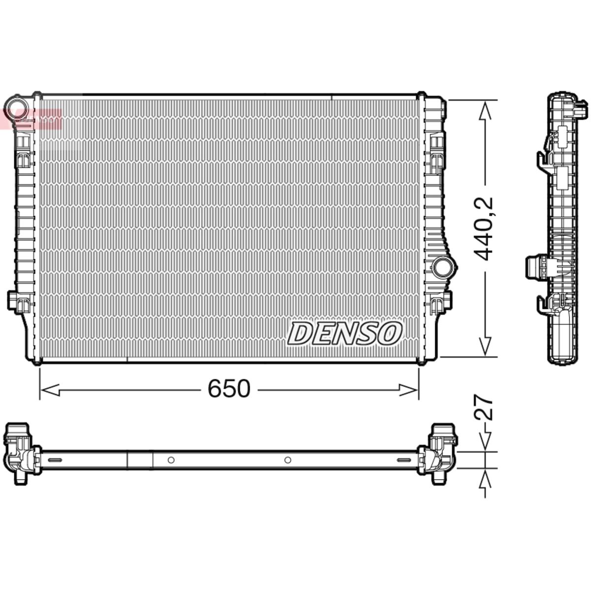 Jäähdytin, moottorin jäähdytys DENSO DRM32049