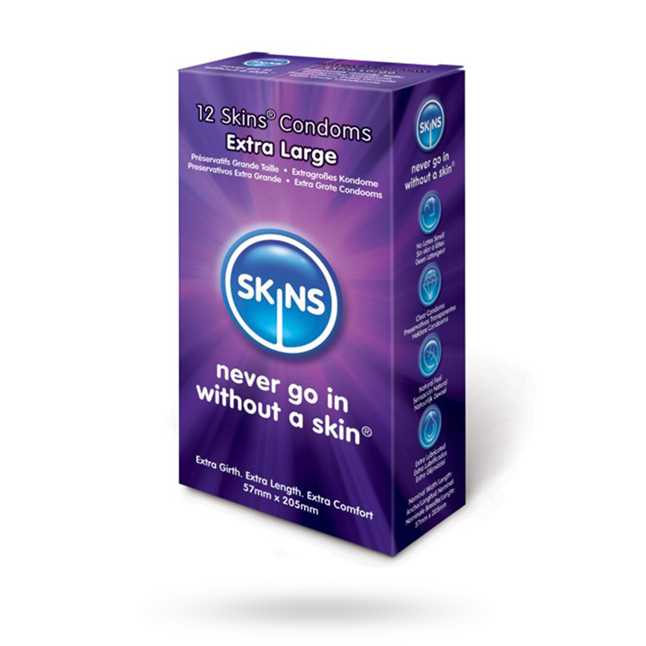 SKINS Extra Large Kondomit 12 kpl