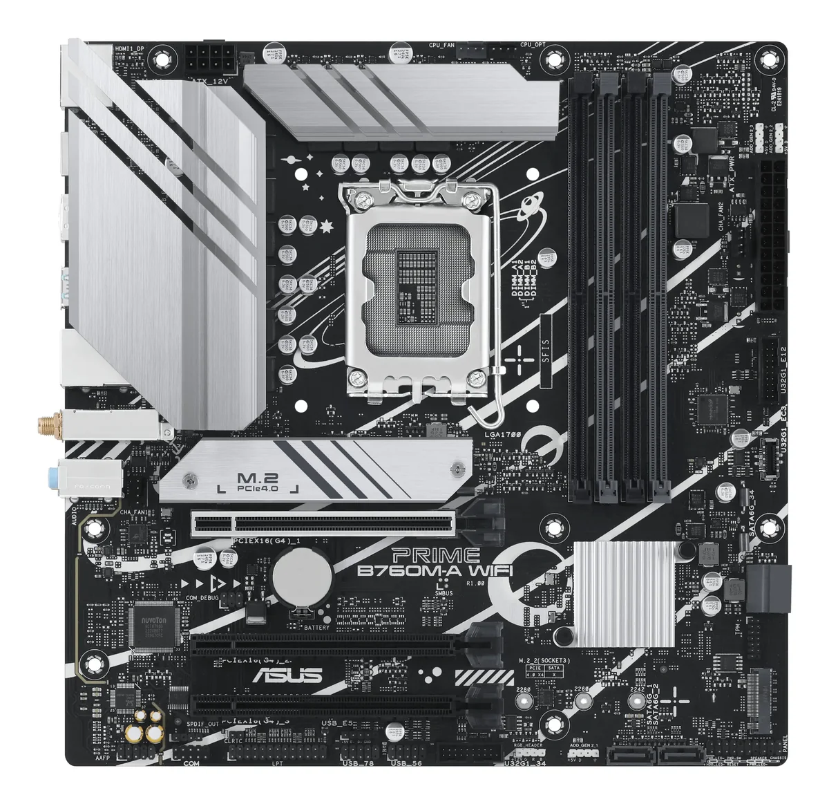 ASUS PRIME B760M-A WIFI (V2) Emolevy - Intel B760 - Intel LGA1700 - DDR5 RAM - Micro-ATX