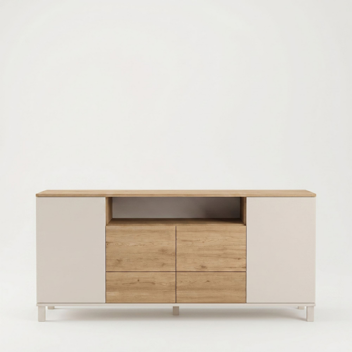 Norda Design Konsolipöytä Mood, hiekka/tammi, 44,5 × 180 × 82,4 cm