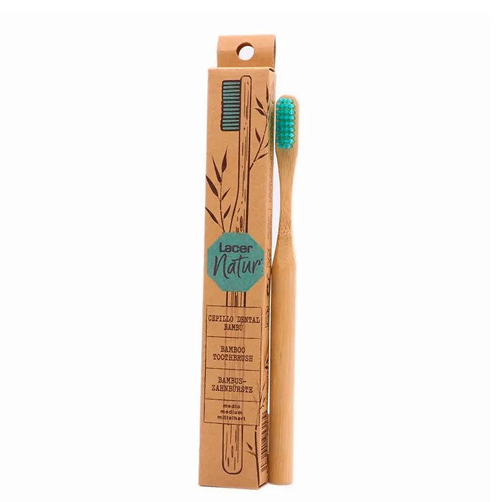 Keskikokoinen hammasharja aikuisille Lacer Natural Bamboo 1U