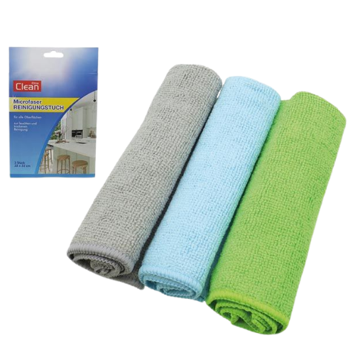 Elina Clean Mikrokuituiset Puhdistusliinat - 3 kpl - 30 x 30 cm