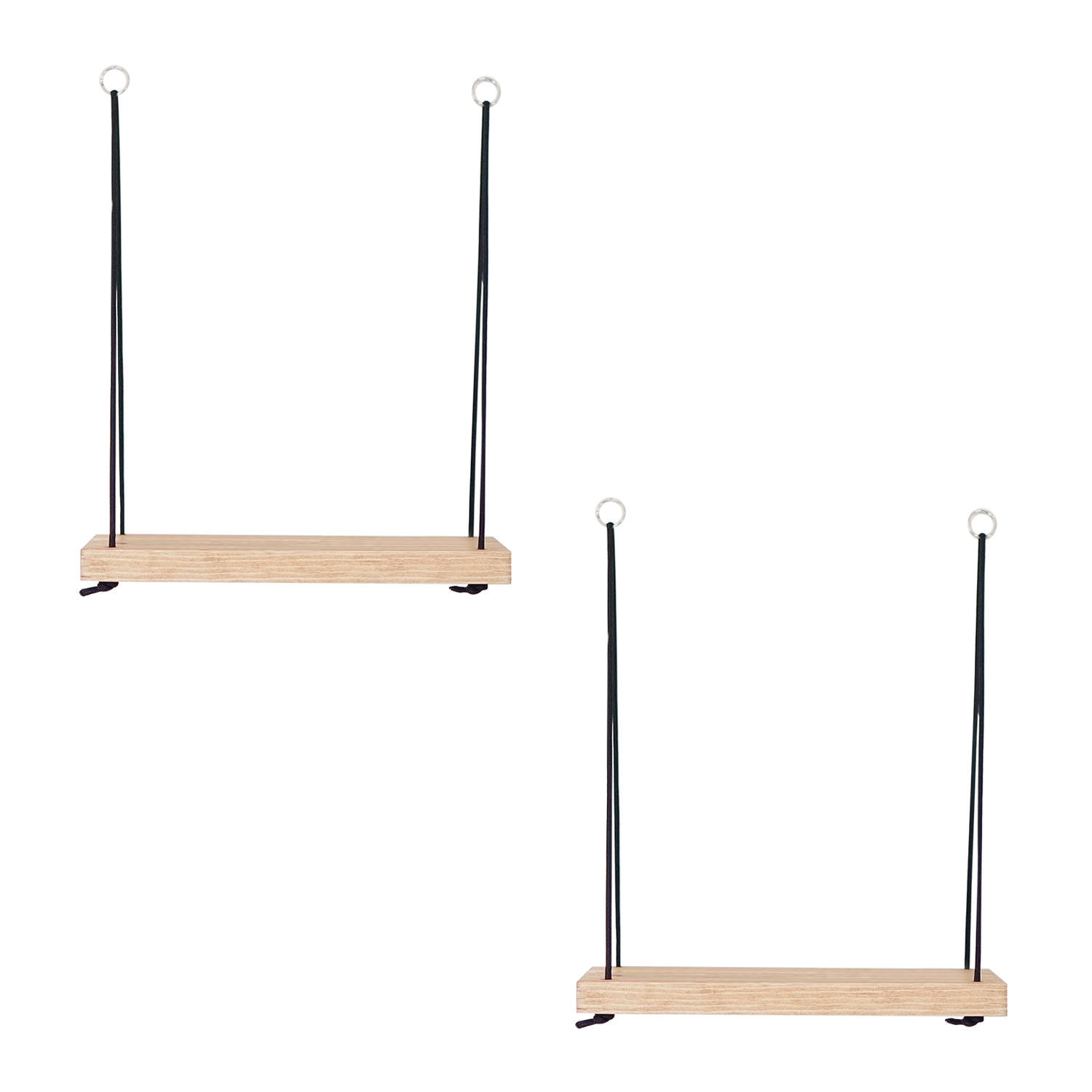 Norda Design Käsintehty seinähylly (2 kpl), pähkinänvärinen, 40 x 50 x 13 cm | 100 % kuusipuuta, moderni skandinaavinen muotoilu