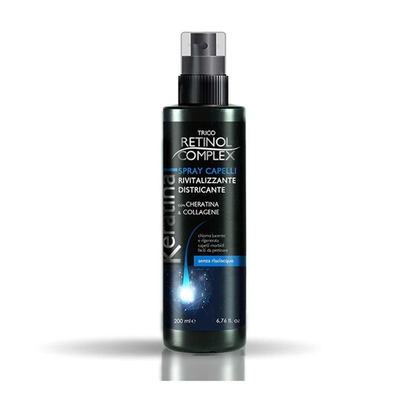 Keratiinikompleksihiuslakka keratiinia ja kollageenia poistavalla hiussuihkeella 200 ml