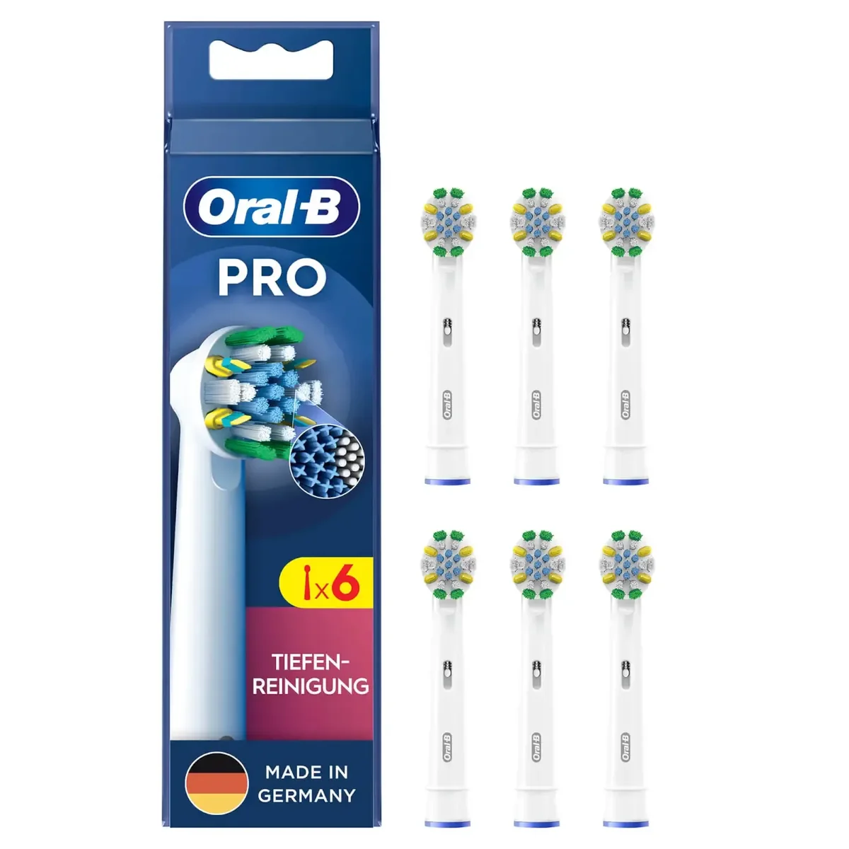 Oral-B Deep Cleaning, 6 kpl, Valkoinen, 3 kuukautta, Oral-B, Laatikko