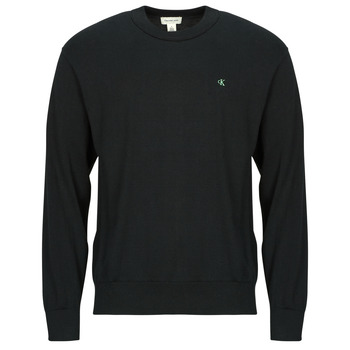 Calvin Klein Jeans Neulepaita 'Monogram Embroidery Relaxed' musta