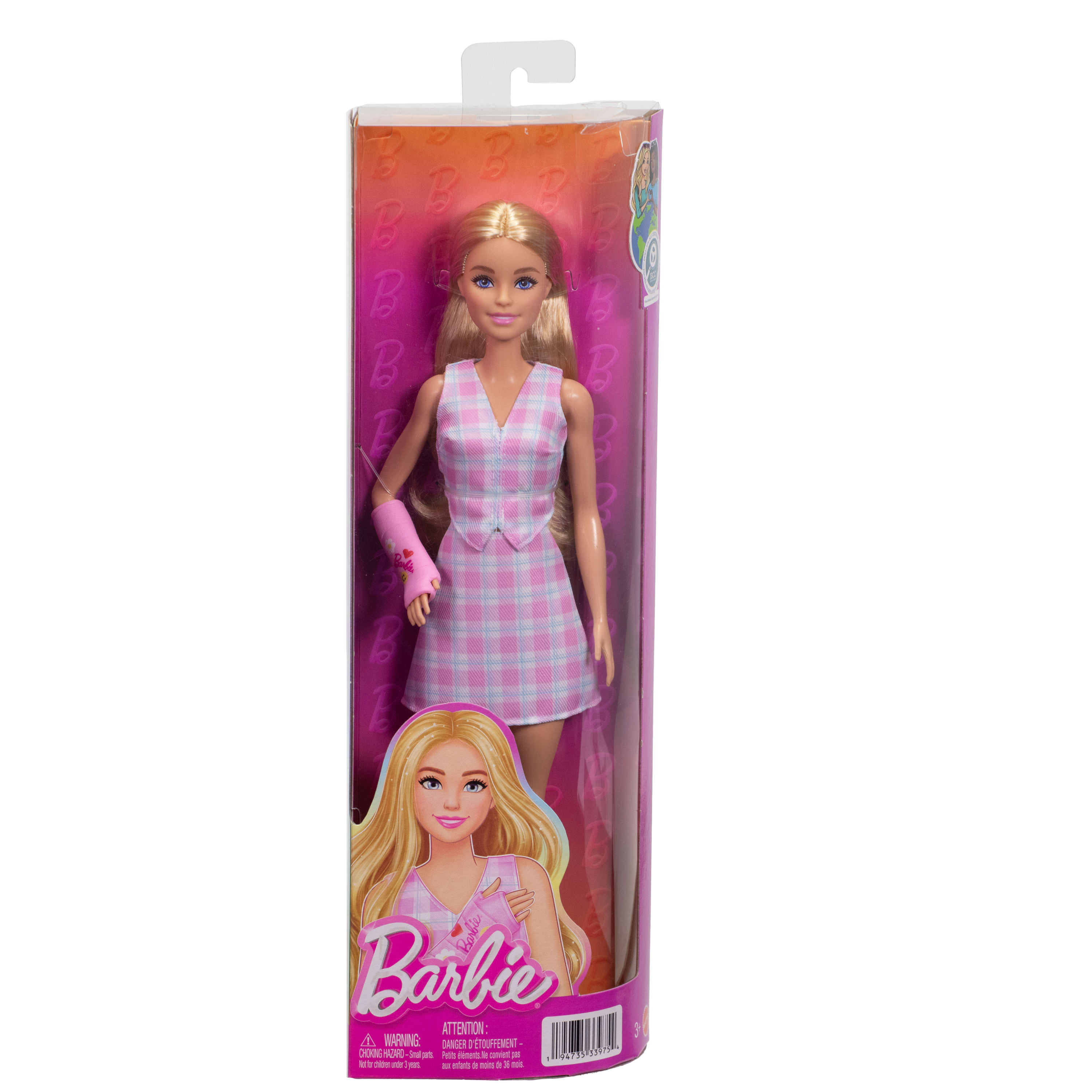 Barbie Fashionista -nukke Pink Plaid Blonde wCast