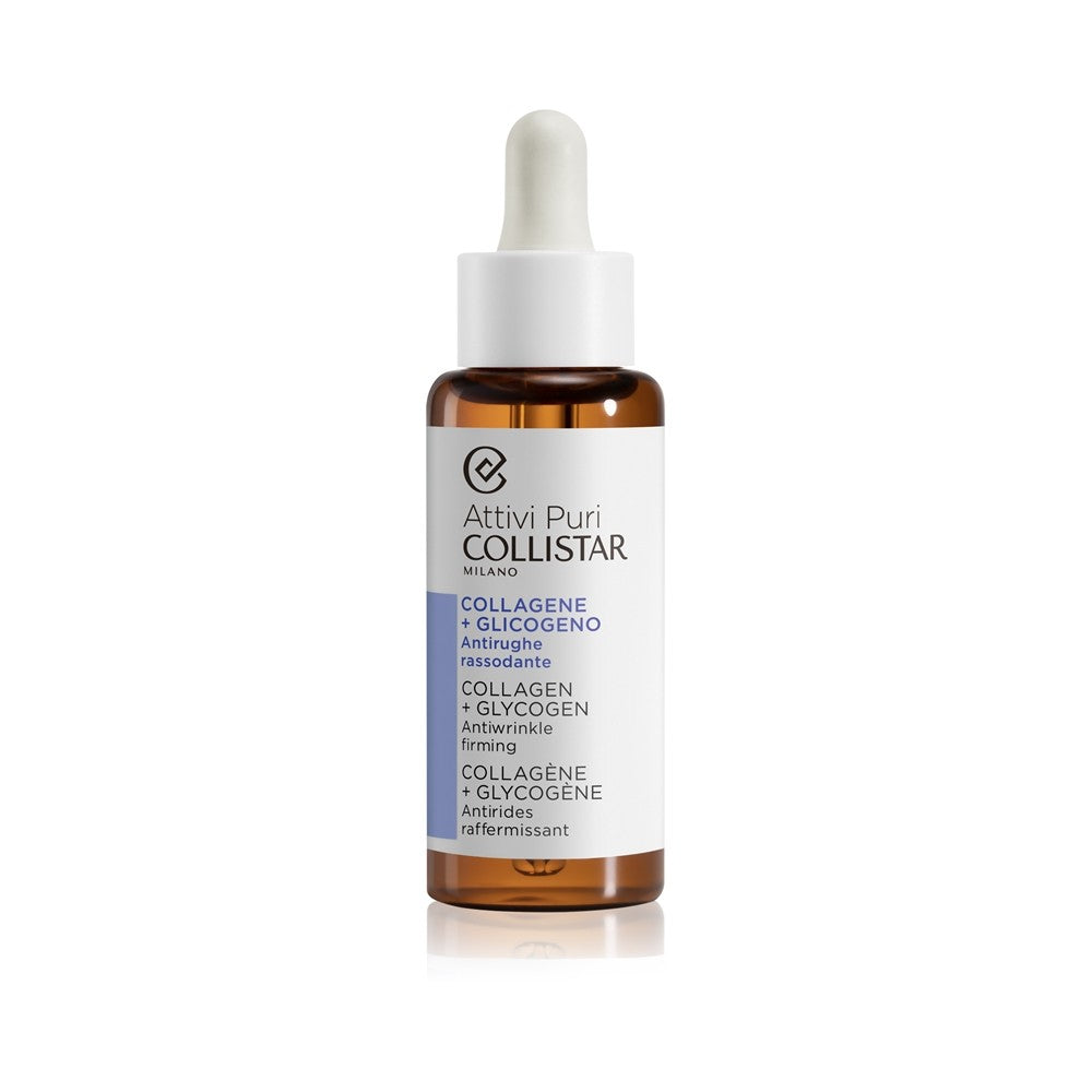 Collistar Pure Actives Collagen+Glycogen Anti-Wrinkle Kiinteyttävä kasvoseerumi, joka hidastaa ikääntymisen vaikutuksia kollageenilla 50 ml