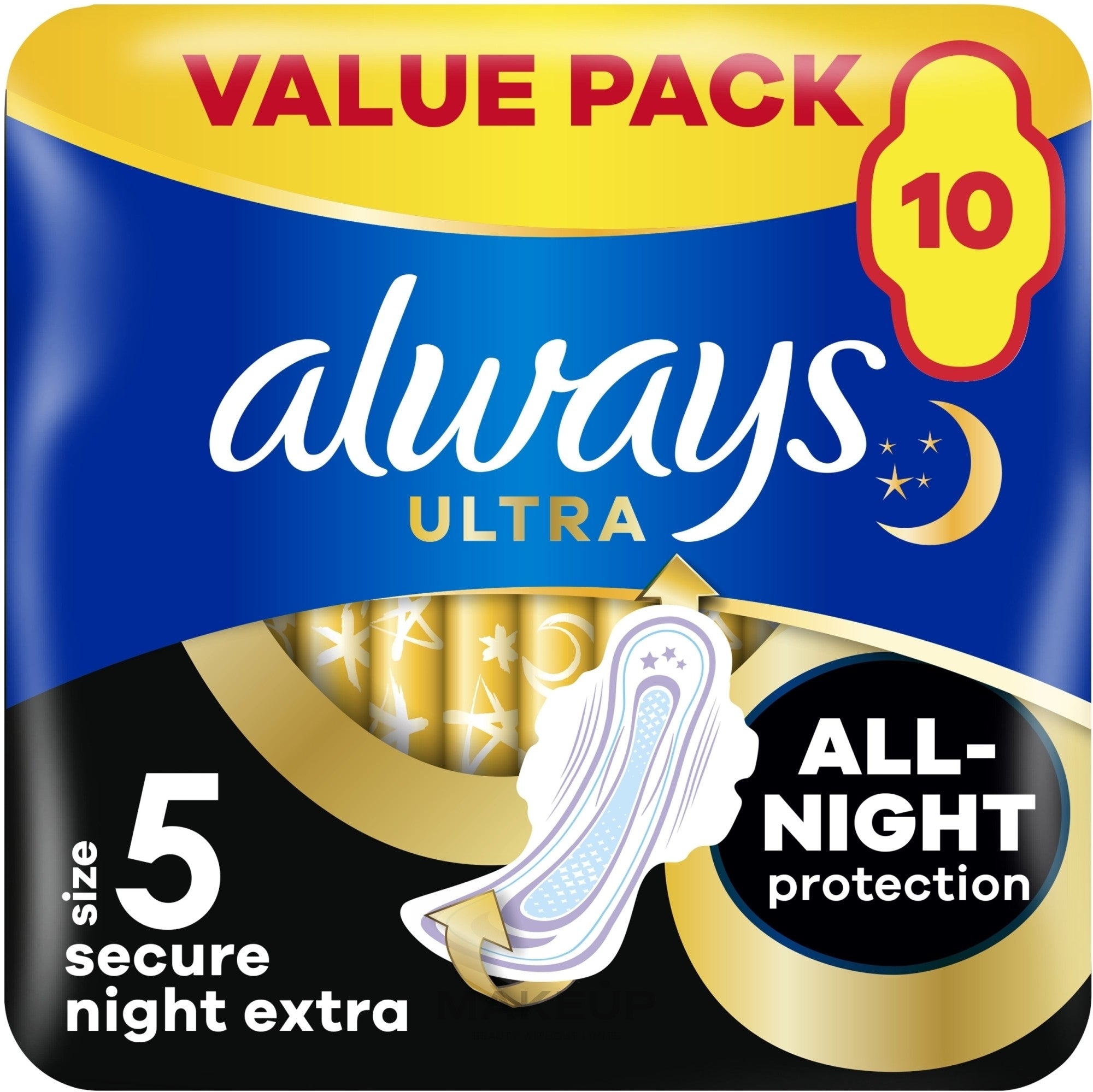 Always Ultra Secure Night Extra imuaineet 10 kpl