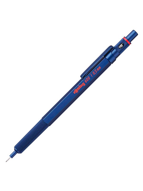 Rotring 600, Sininen, Metalli, HB, 0,5 mm, Kahdeksankulmainen, Metalli