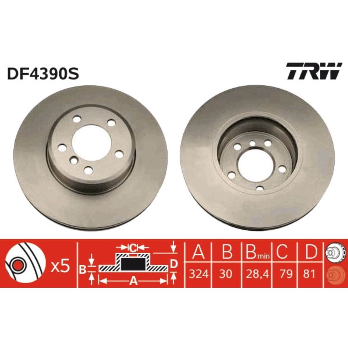 Jarrulevy TRW DF4390S
