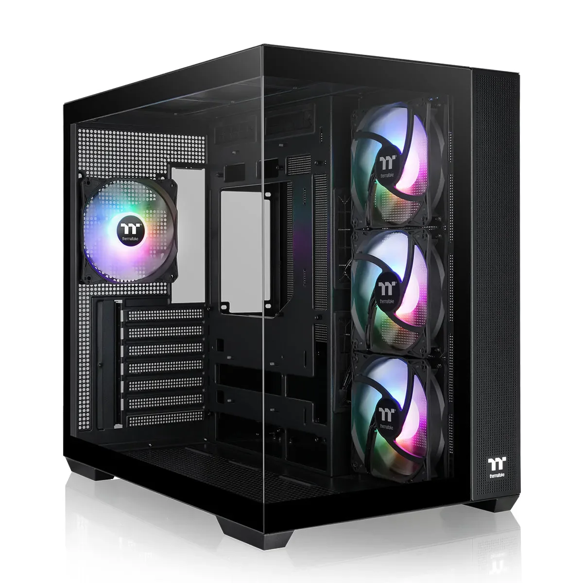 Thermaltake View 380 TG ARGB -miditornikotelo ikkunalla, RGB-valaistuksella, musta