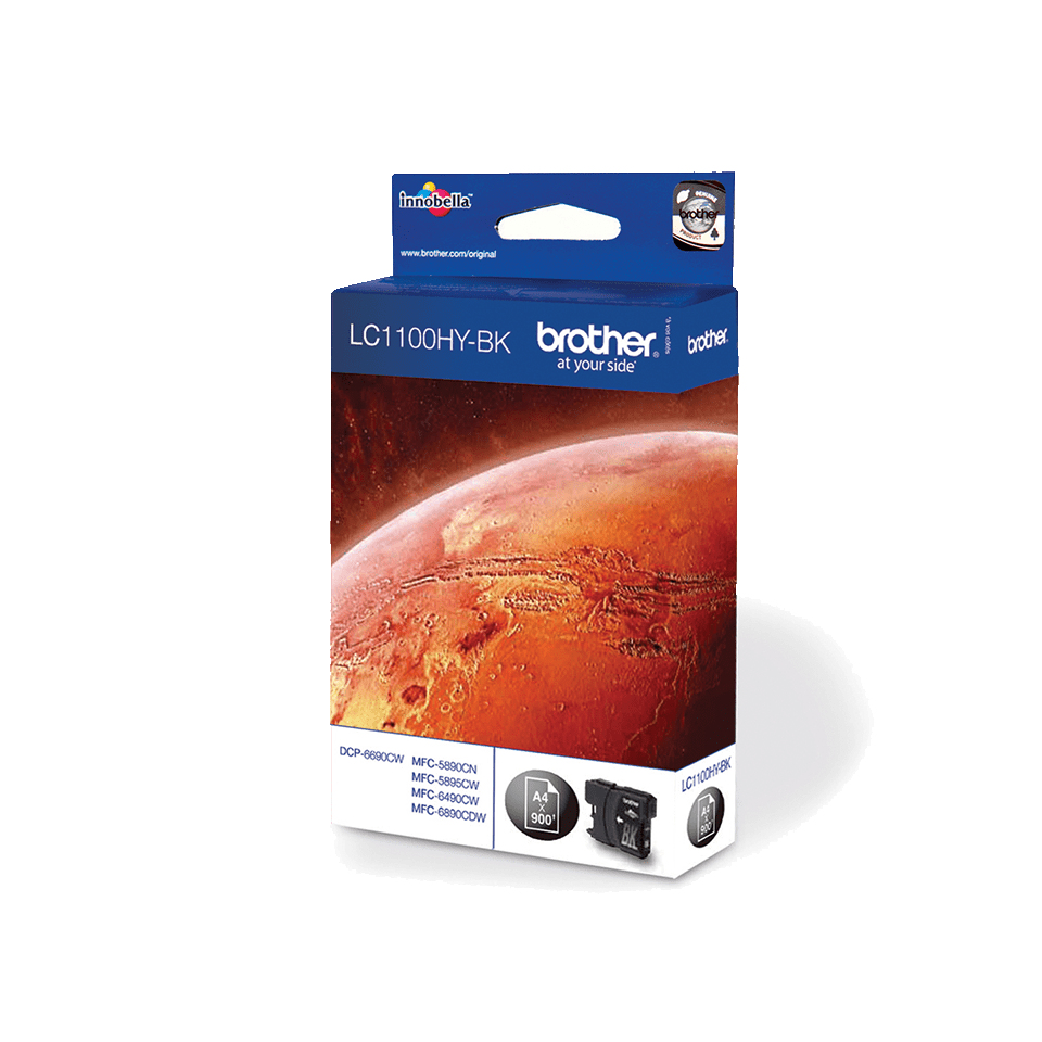Brother LC-1100HYBK, Väriainepohjainen muste, 1 kpl