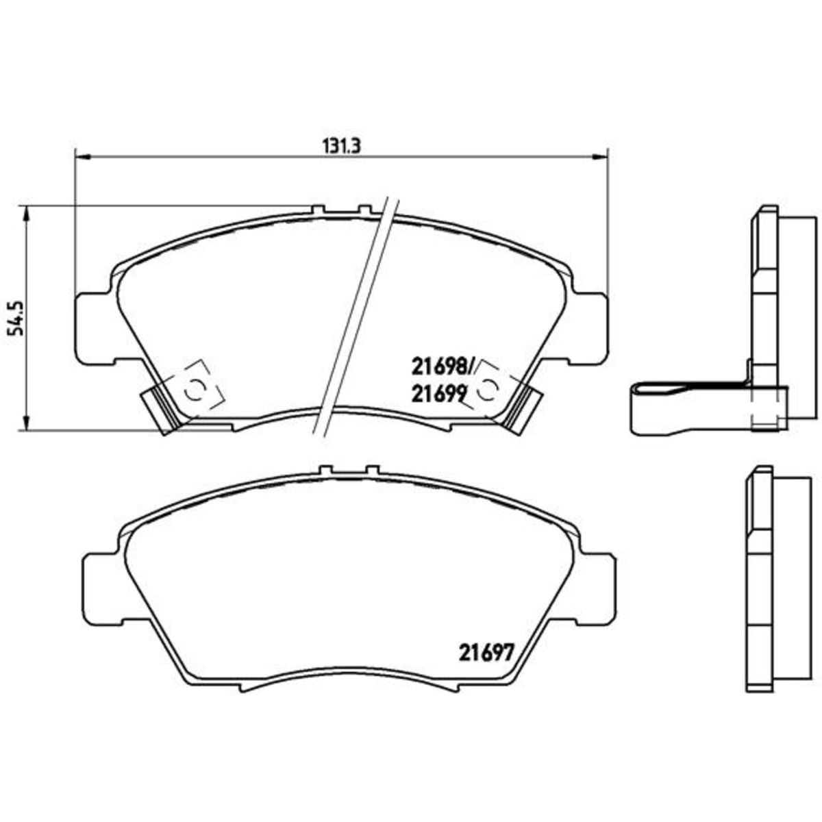 Jarrupalat, levyjarru BREMBO P 28 024