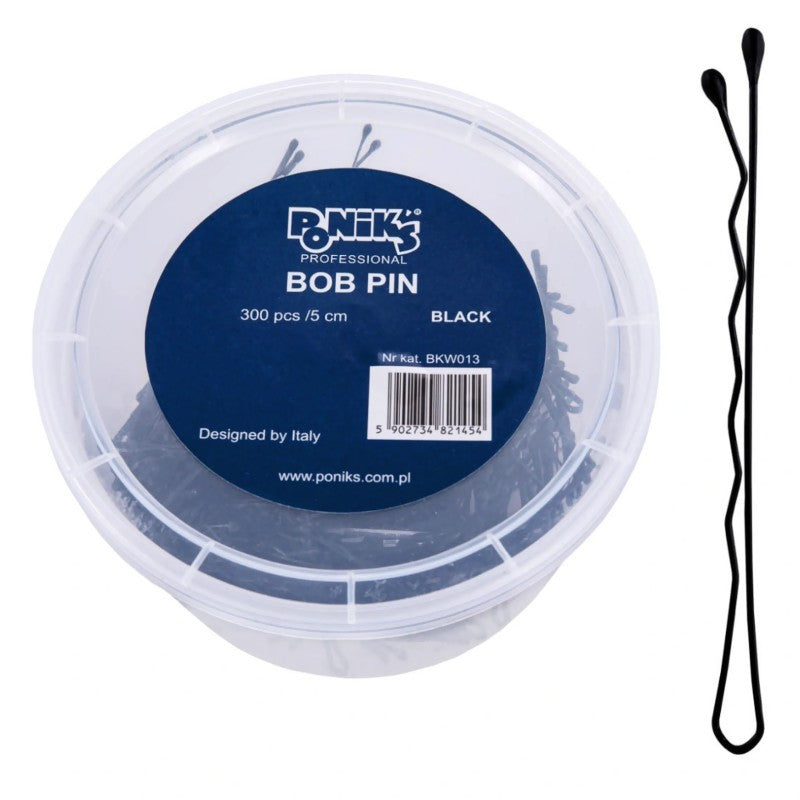 Poniks Mustat kampaajan hiuspinnit 5 cm, 300 kappaletta