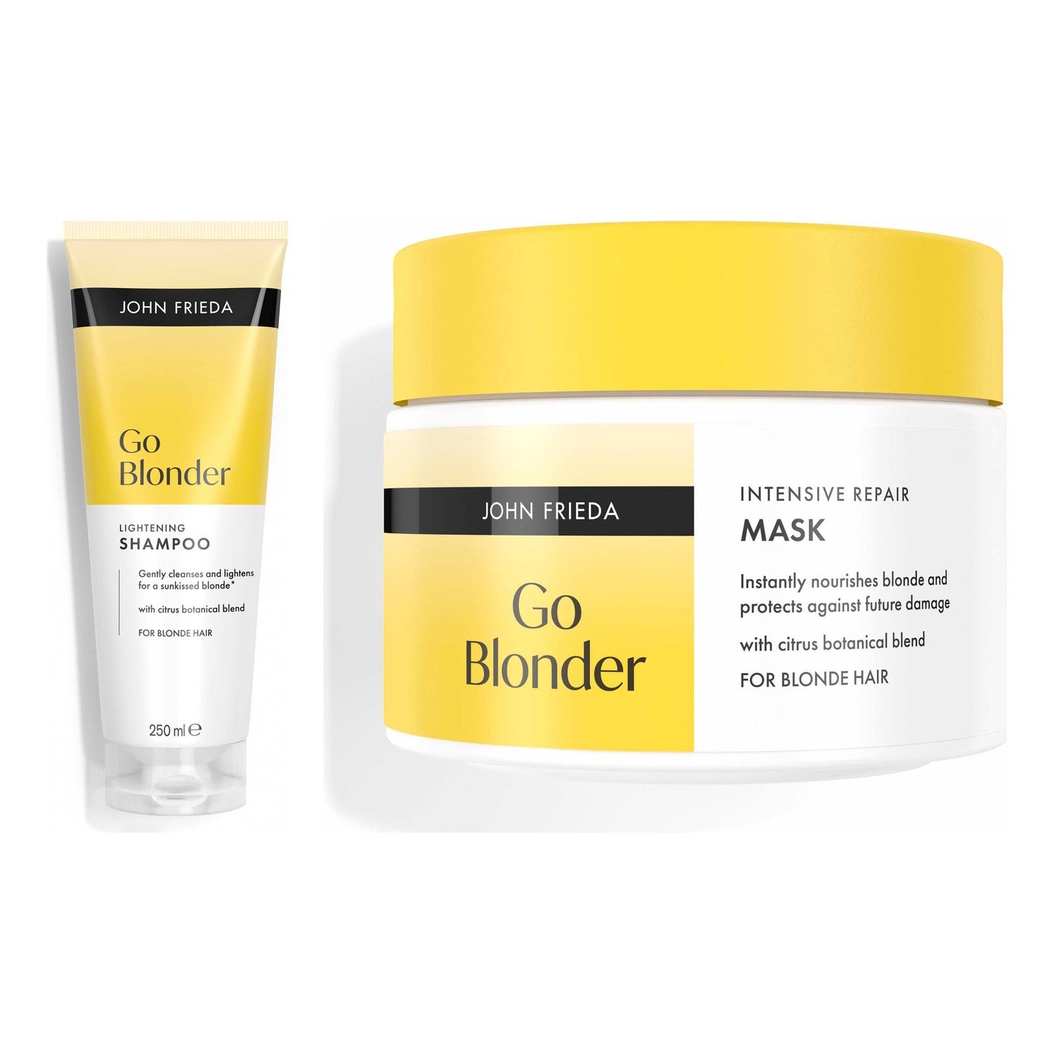 John Frieda Blonde Care Essentials Set Shampoo 250 ml & Repair Mask 250 ml - 500 ml
