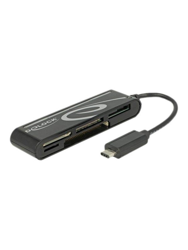 DeLOCK USB 2.0 Card Reader USBC male 5 Slots up to 480 Mbps black
