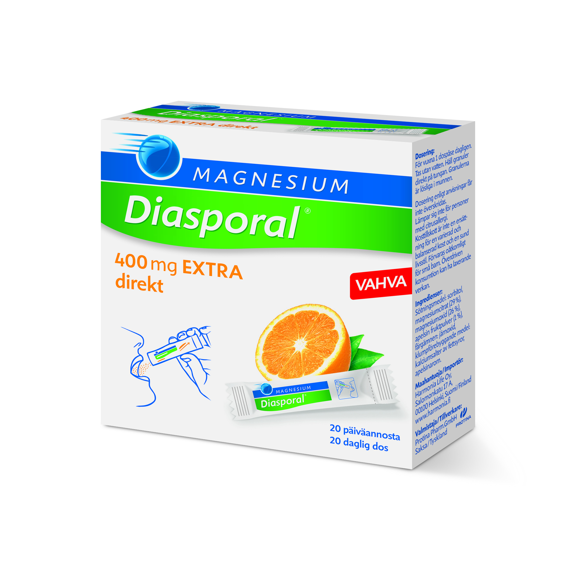 Diasporal Magn. 400 Extra Direkt 20 kpl rakeet, annospussi