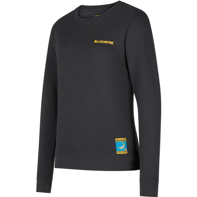 La Sportiva Climbing on the Moon Sweatshirt W Carbon/Giallo - XL