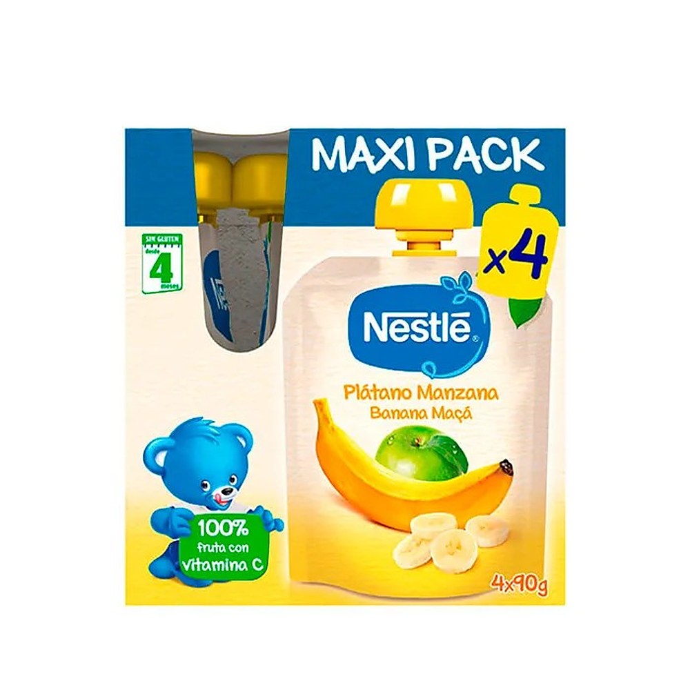 Nestlé Pussi omenoita ja banaaneja 4x 90 g