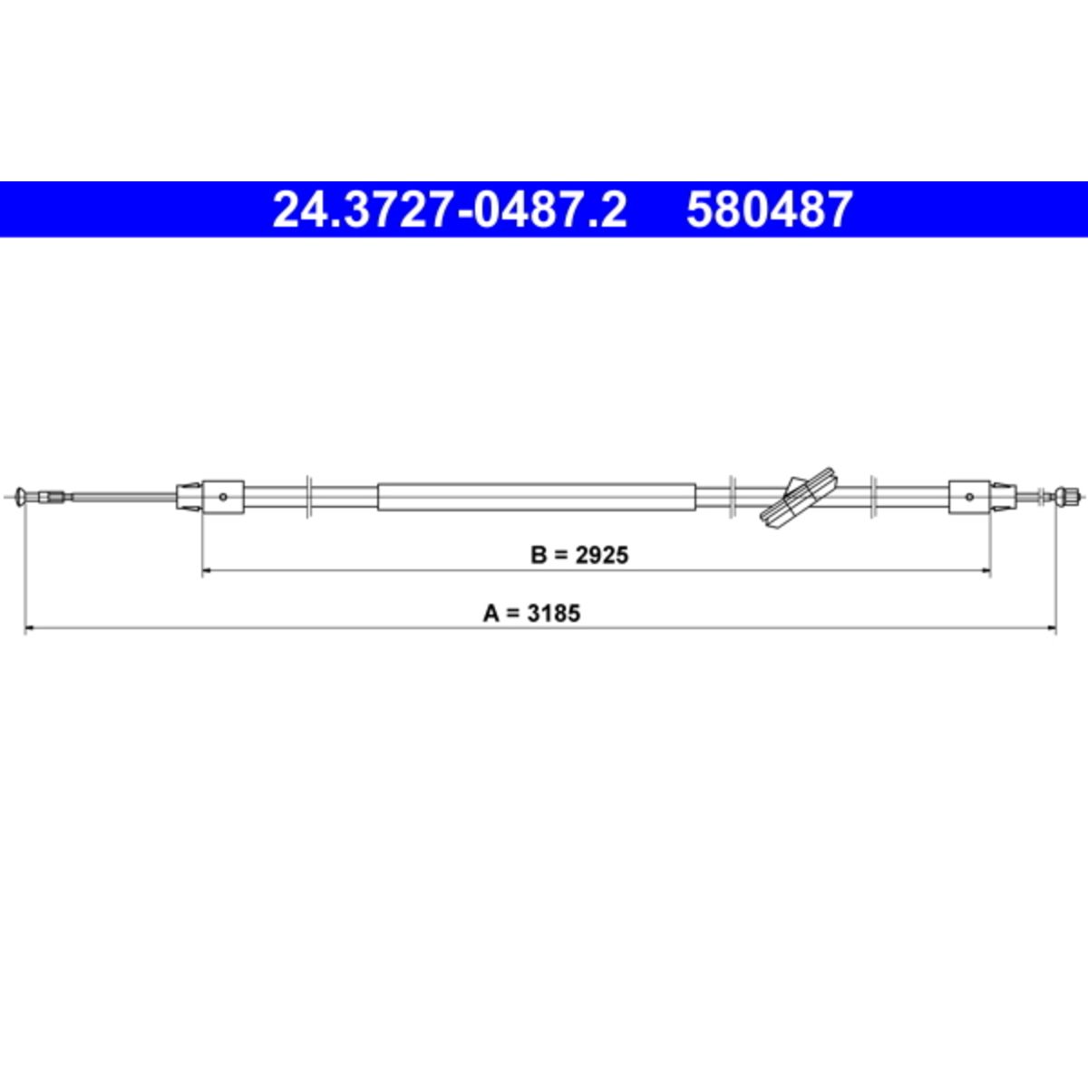 Vaijeri, seisontajarru ATE 24.3727-0487.2