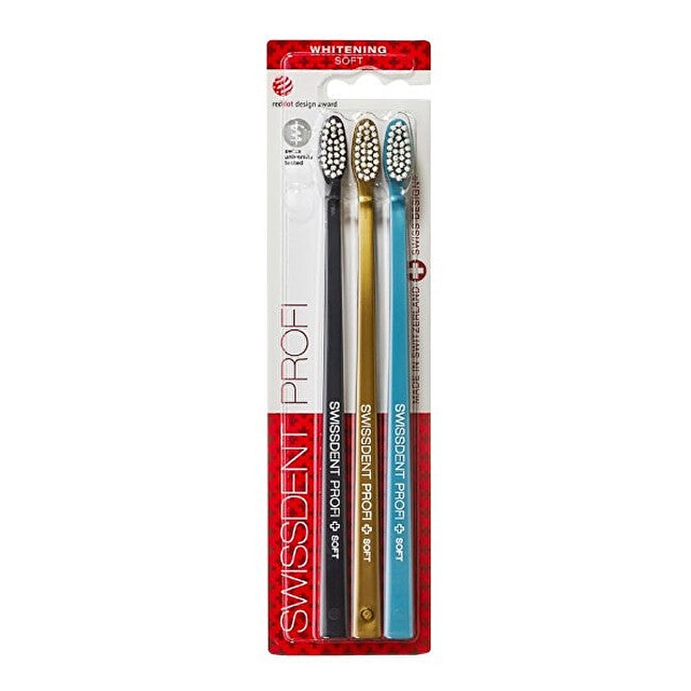 Swissdent Pehmeä hammasharja Profi Whitening Trio