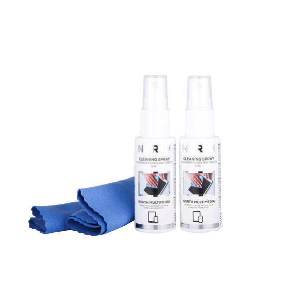 North puhdistussetti puhelimelle, 2 x 30 ml ja puhdistusliina
