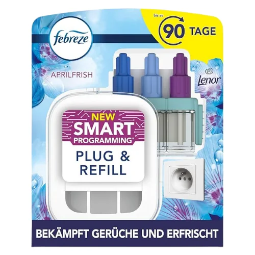 Febreze 3Volution Lenor April Fresh Sähköinen Ilmanraikastin Aloituspakkaus – 20 ml