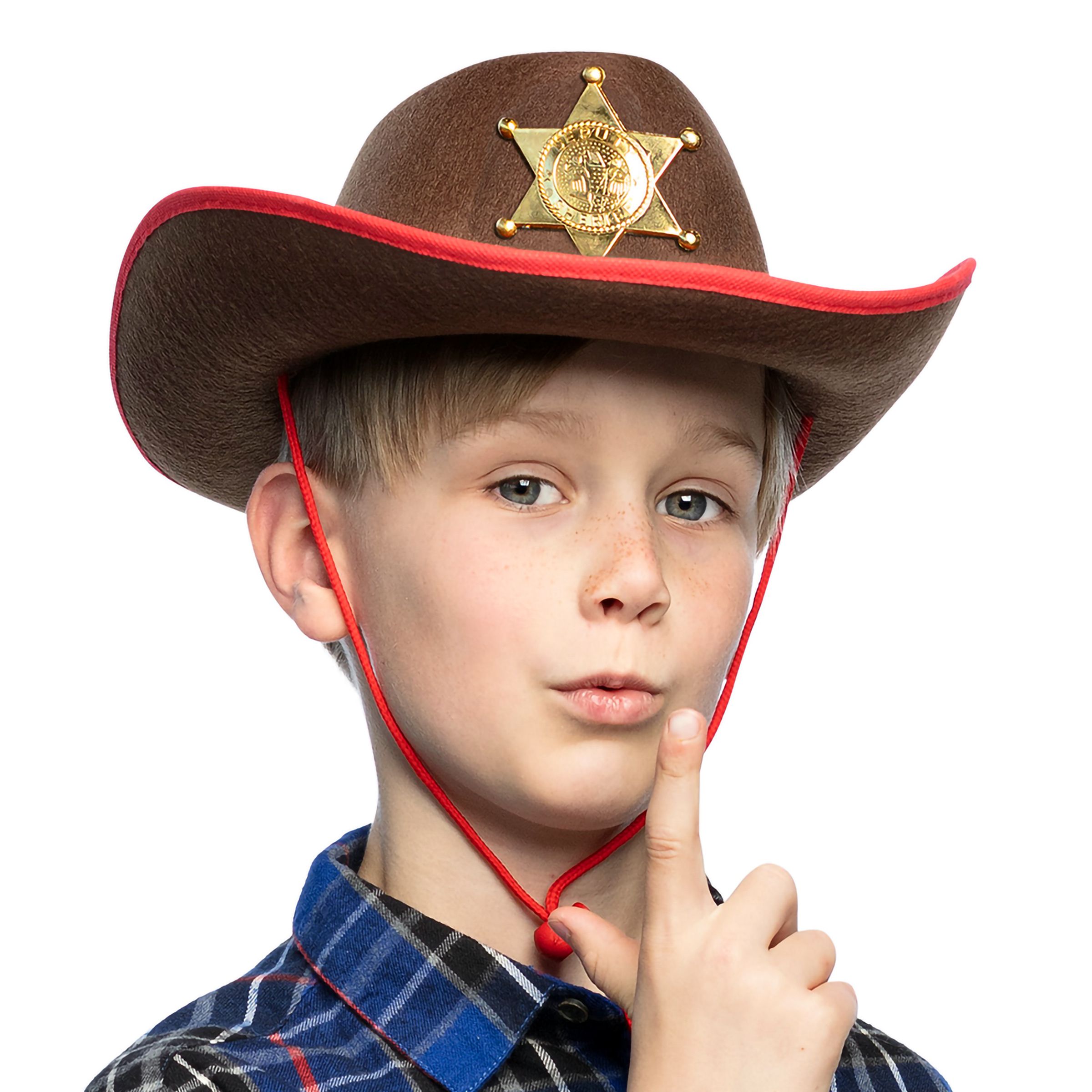 Ruskea Sheriffihattu Lapsille - One size