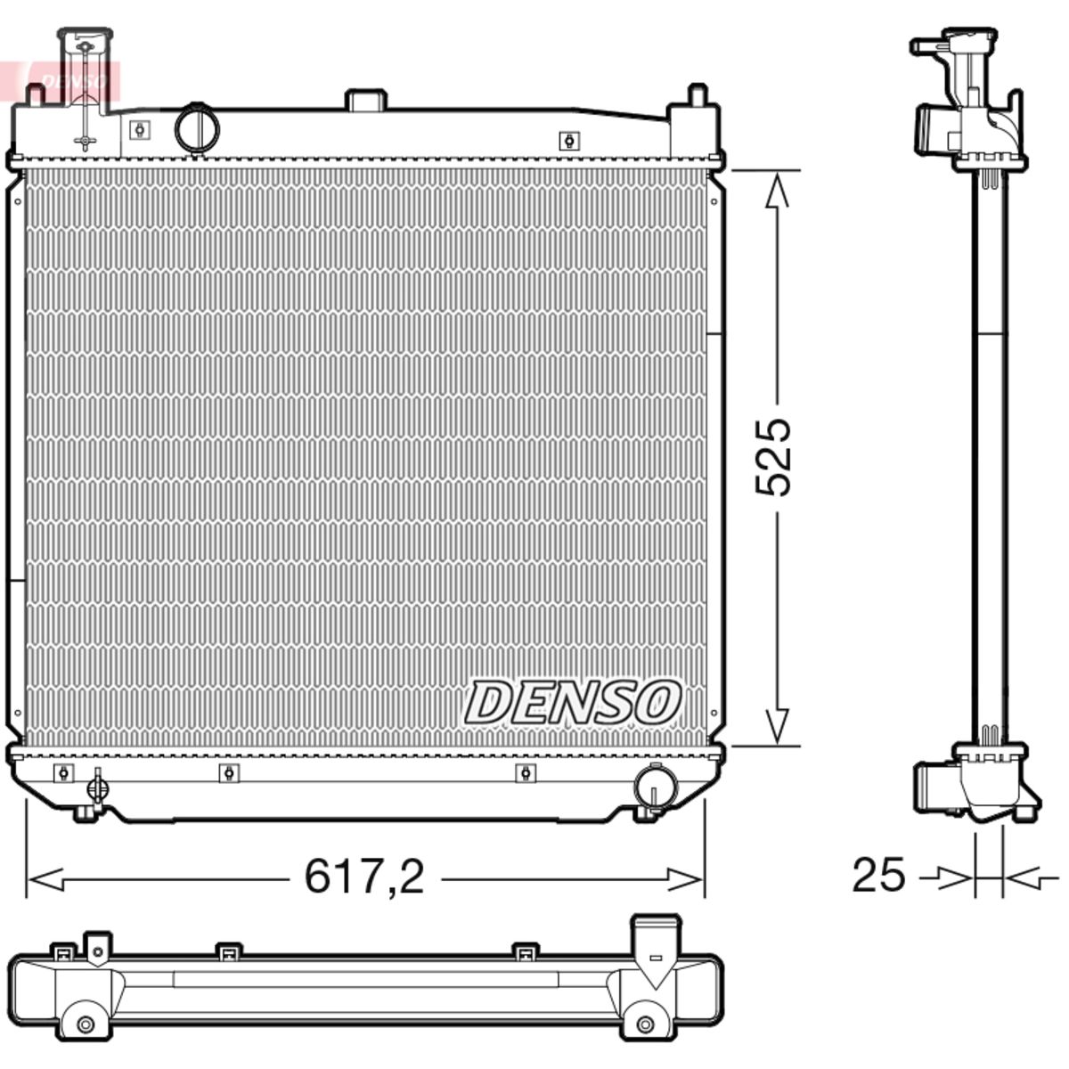 Jäähdytin, moottorin jäähdytys DENSO DRM50141