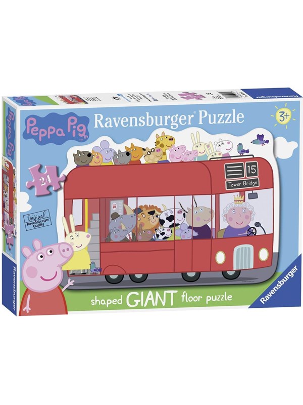 Ravensburger Peppa Pig -muotoinen bussi 24 Lattia
