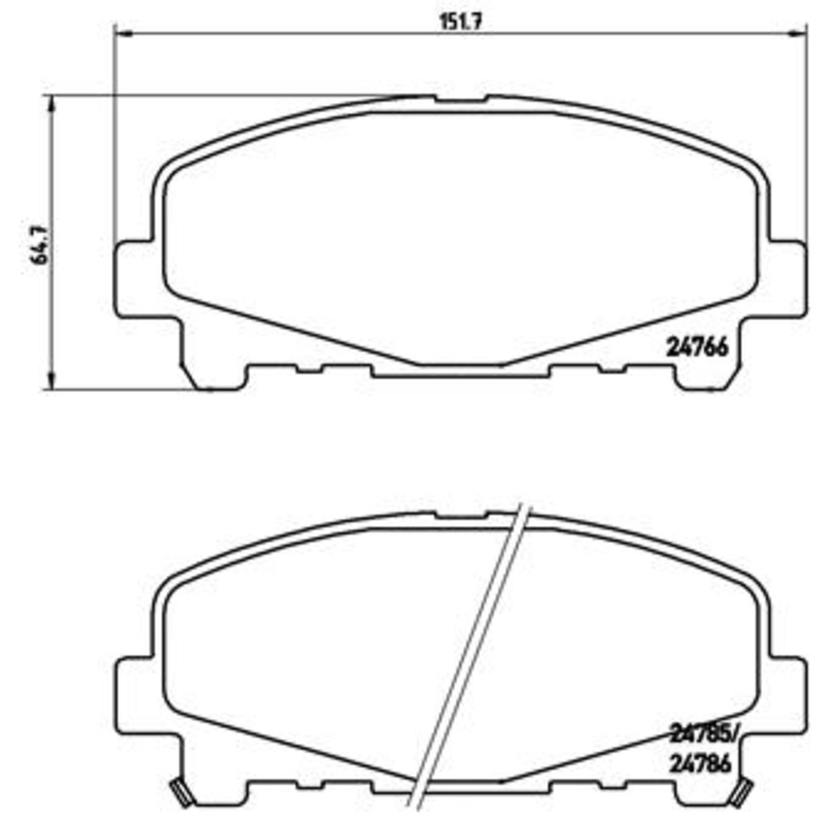 Jarrupalat, levyjarru BREMBO P 28 043X
