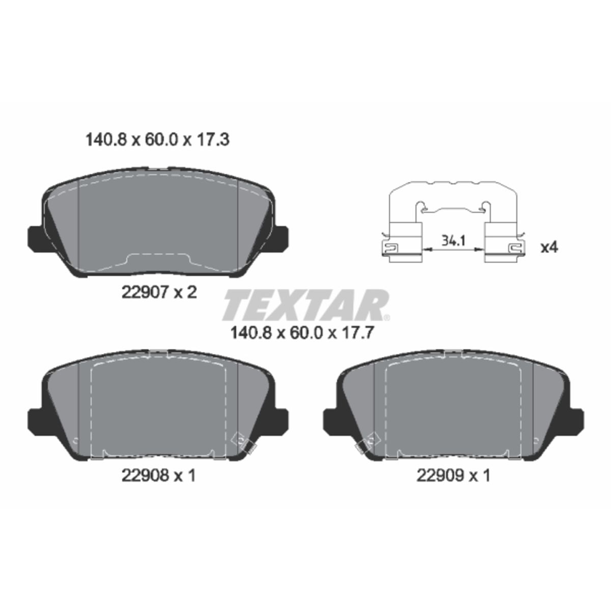 Jarrupalat, levyjarru TEXTAR 2290701