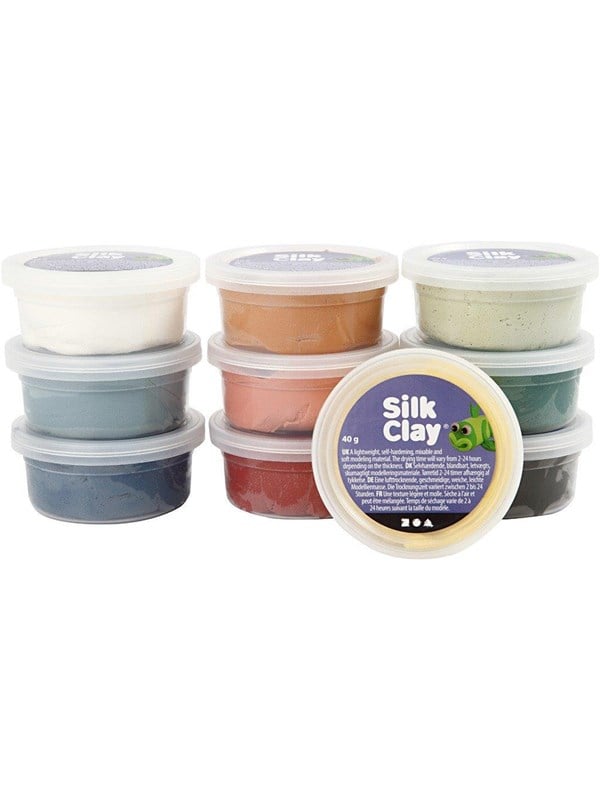 Silk Clay®, murretut värit, 10x40 g/ 1 pkt